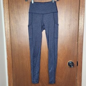Aerie Chill. Play. Move. Woman’s Blue Athletic Full Length Leggings Size Small